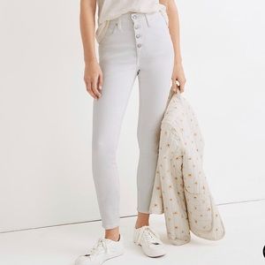Madewell 10" High Rise White Jeans